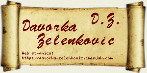 Davorka Zelenković vizit kartica